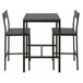 Conjunto de mesa alta com 2 bancos JAMIE Conjunto de mesa alta com 2 bancos JAMIE Preto