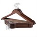 Max Home Pack de 10 cabides de madeira castanhos Castanho