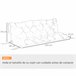 Almofada para Banco com Encosto Poliéster e Algodão Outsunny 150x98 Cinza