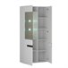 Armário de porcelana de 2 portas com LED Darrel Branco