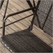 Baloiço de Jardim 3 Lugares Aço, Vime PE e Poliéster Outsunny Castanho