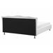 Beliani Cama com armazenamento Pele sintética METZ 189x215 Branco