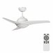 Ventoinha de teto GLADES com pás LED motor DC Branco