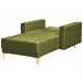 Beliani Chaise longue Veludo ABERDEEN Verde
