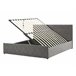Beliani Cama con almacenaje Terciopelo ROCHEFORT 150x214 Cinza