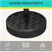Base Chapéu de Sol HDPE, concreto, aço Outsunny Preto