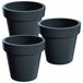 3x lofly plástico pote Antracite