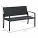 Banco Jardim Vime PE, Aço Outsunny 122x60 Preto