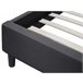 Beliani Cama com estrado Poliéster SAVERNE 177x228 Cinza Claro