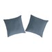 2 Frondas para almofada 100% algodão percal PURE 80x80 Azul