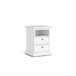 Mesa de cabeceira com 2 gavetas e 1 espaço PARIS Branco