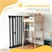 Barreira para Cães Aço e Plástico PawHut Preto
