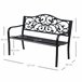 Banco de Jardim Aço e Ferro Fundido Outsunny Preto