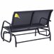 Banco Baloiço Metal e Tecido de Textilene Outsunny 120x70 Preto