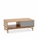 Mesa de centro Magnus 1 porta de correr e 1 nicho Castanho