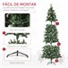 Árvore de Natal PVC e Aço HOMCOM, casa - natal Verde