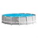 INTEX Prism Frame piscina redonda acima do solo com sistema de filtragem Cinza