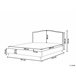 Beliani Cama com estrado Poliéster MONTPELLIER 191x214 Cinza Escuro
