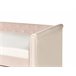 Beliani Cama com estrado Veludo LIBOURNE 102x220 Rosa Talco