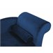 Beliani Chaise longue versão à direita Veludo LUIRO Azul Marino