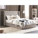 Beliani Cama com armazenamento Veludo LUBBON 210x217 Cinza Claro