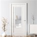 [en.casa] Espelho de porta Lesina com 2 ganchos de alumínio 120x37cm - Preto [en.casa] 37x2 Branco