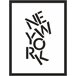 Pintura NYC 40x30cm marca MARCOMUEBLE  Branco/ Preto
