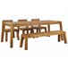 Beliani Conjunto de comedor LIVORNO Castanho