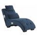 Beliani Chaise-longue Veludo SIMORRE Azul