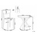 Beliani Conjunto bistrô SERSALE/VIESTE 70x70 Branco