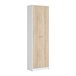 Armário alto de 1 porta Ewen Natural/ Branco
