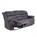 Sofá relax 3 lugares em microfibra BERRY Antracite