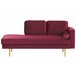 Beliani Chaise longue versão à direita Veludo MIRAMAS Vermelho