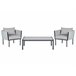 Beliani Conjunto lounge Aço SKALA Cinza Claro