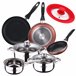 Bateria 5pcs + Definir 3 sartinas Multicor