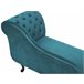Beliani Chaise longue versão à direita Veludo NIMES Azul/ Verde
