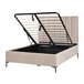 Beliani Cama baú Veludo SEZANNE 150x215 Cinza