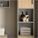 Armário de casa de banho alto com 2 portas BZR131-NG SoBuy Cinza