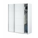 Armário 2 portas com efeito madeira 150 Branco Brillo