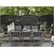 Beliani Conjunto de comedor GROSSETO Cinza Escuro