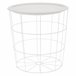 Well Home Mesa lateral de metal Branco