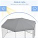 Canil de Exterior Aço galvanizado, tecido Oxford PawHut Prata