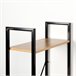 Max Home Secretária com prateleiras em madeira e aço 120x64 Preto/ Madeira