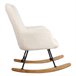 Silla mecedora en tejido bouclette KAIRA Bege