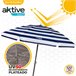Guarda-sol tubo alumínio UV50 Aktive Beach Azul Marino