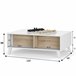 Mesa de centro Kira Carvalho/Branco Cor Carvalho