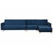 Beliani Sofá-cama Veludo ABERDEEN Azul Marino