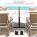 Base Chapéu de Sol com Roda Aço Outsunny 45x45 Preto