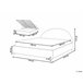 Beliani Cama com armazenamento Bouclé VAUCLUSE 154x214 Bege