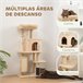 Arranhador para Gatos Melamina de Madeira e Sisal PawHut Cru